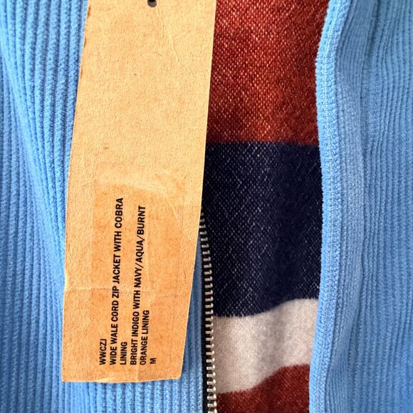 THE ELDER STATESMAN: Men's Blue Cord Zip Jacket - M - Picture 3 of 9